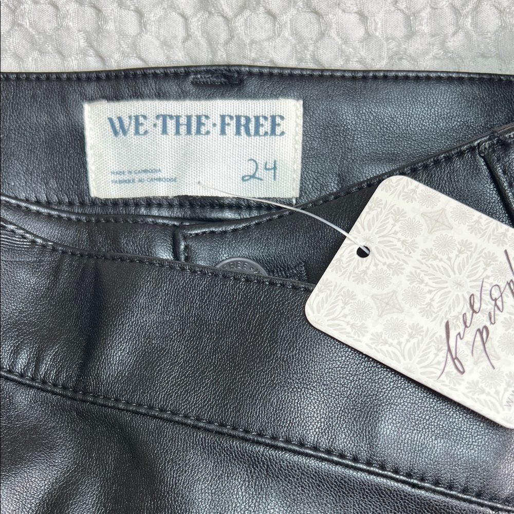 We The Free Sleek Black Mini Skirt size 24 - Picture 2 of 8